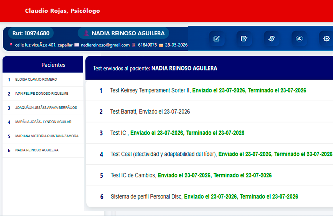 Dashboard para Psicólogos